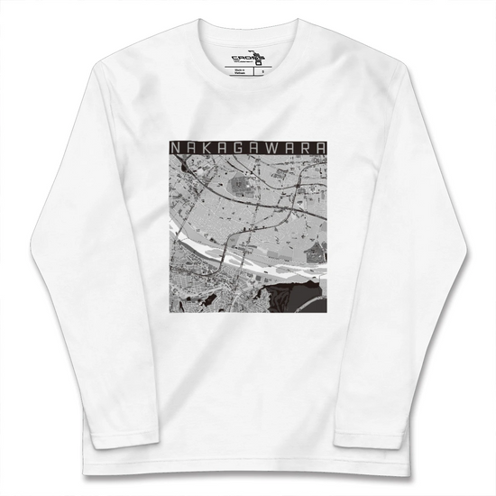 【中河原（東京都）】地図柄ロングスリーブTシャツ
