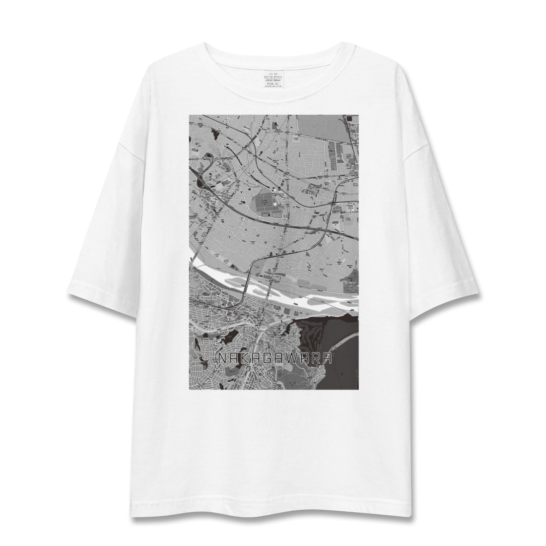 【中河原(東京都)】地図柄ビッグシルエットTシャツ