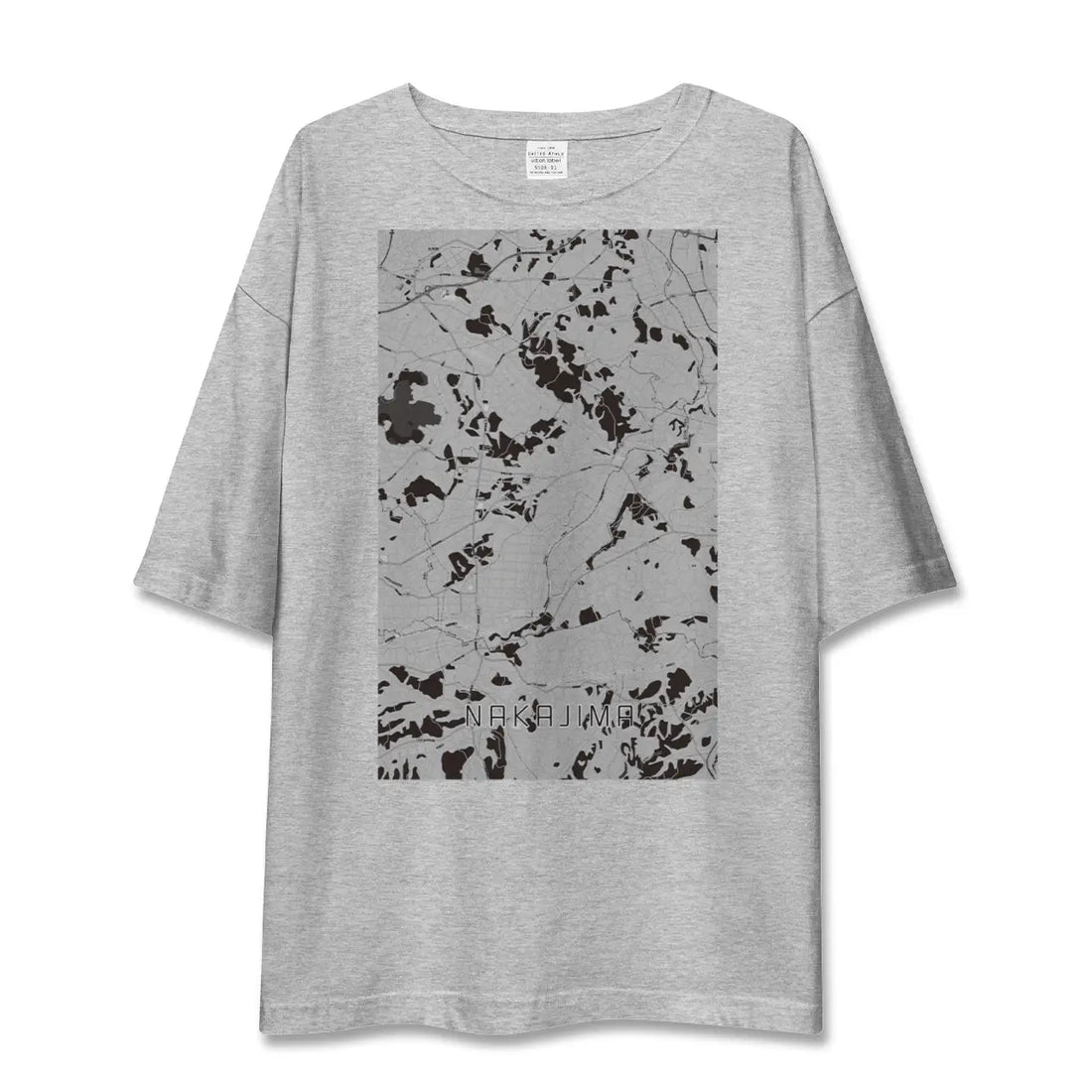 【中島（福島県）】地図柄ビッグシルエットTシャツ