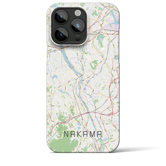 【中間】地図柄iPhoneケース（バックカバータイプ・ナチュラル）iPhone 15 Pro Max 用