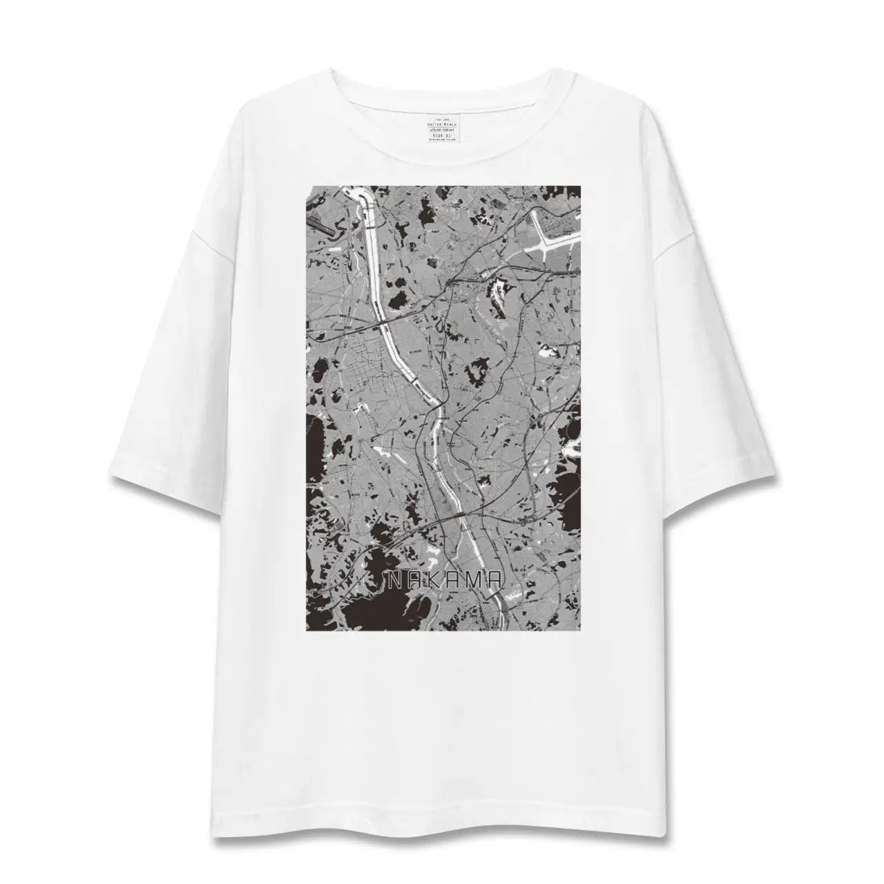 【中間（福岡県）】地図柄ビッグシルエットTシャツ