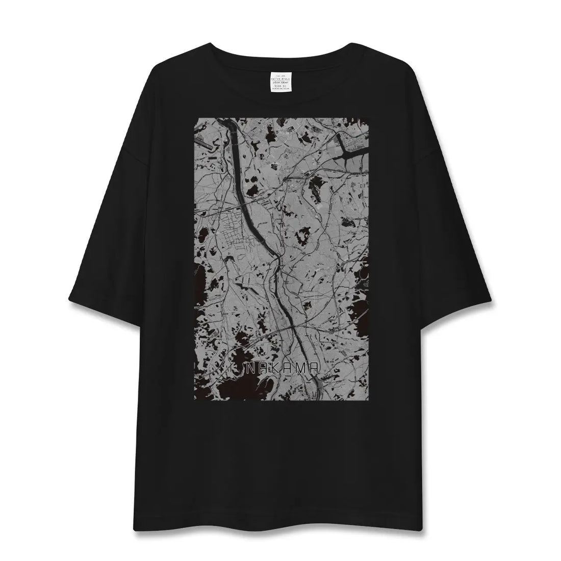 【中間(福岡県)】地図柄ビッグシルエットTシャツ