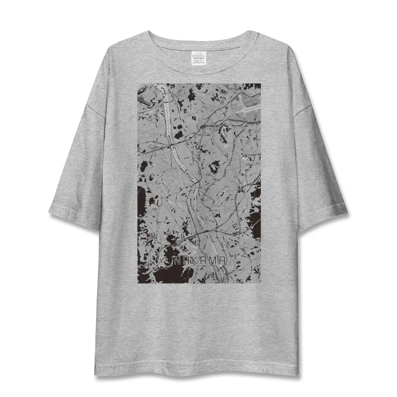 【中間（福岡県）】地図柄ビッグシルエットTシャツ