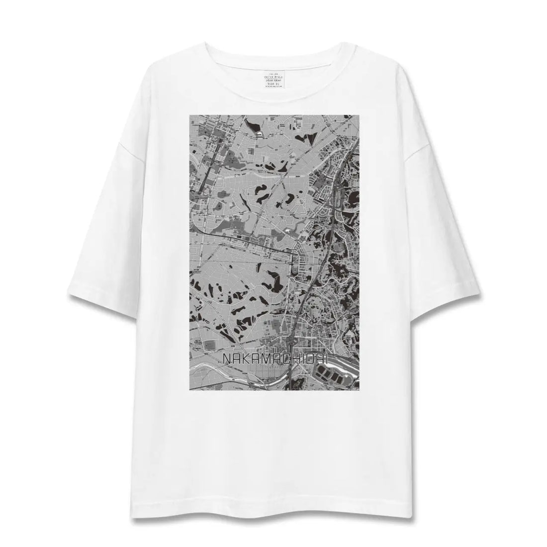 【仲町台(神奈川県)】地図柄ビッグシルエットTシャツ