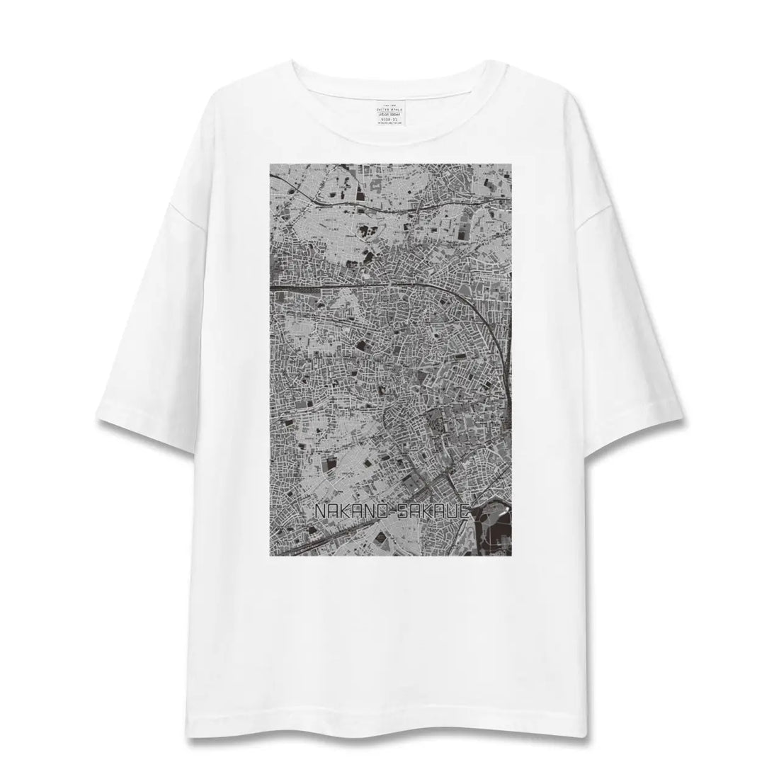 【中野坂上（東京都）】地図柄ビッグシルエットTシャツ