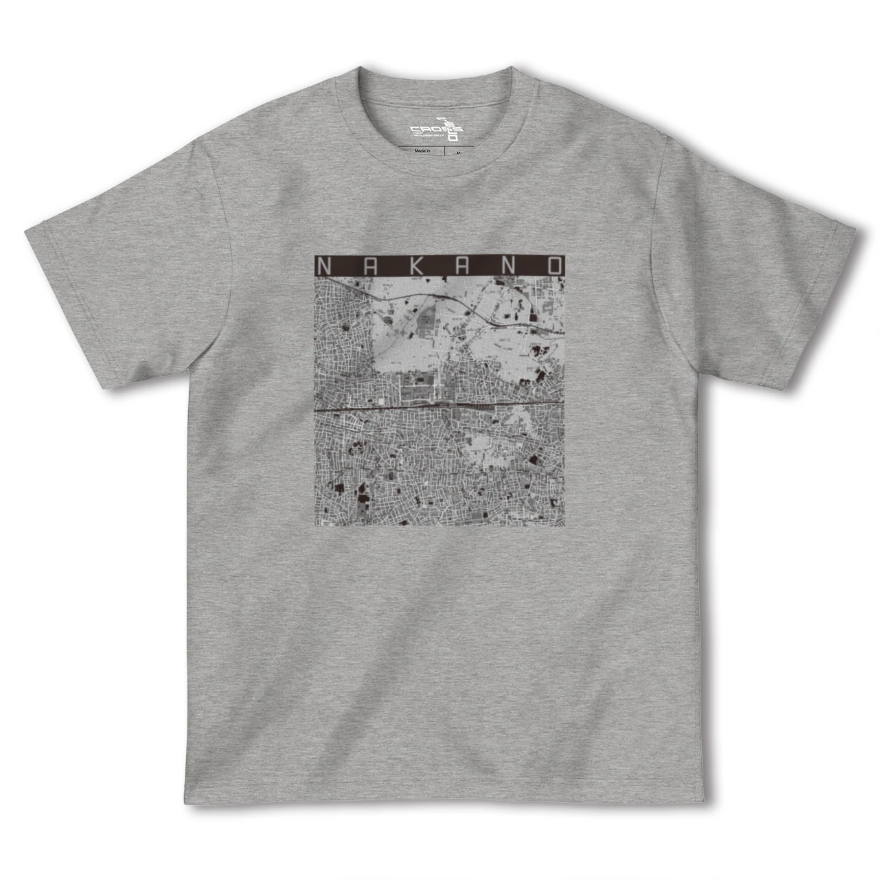 【中野2（東京都）】地図柄ヘビーウェイトTシャツ