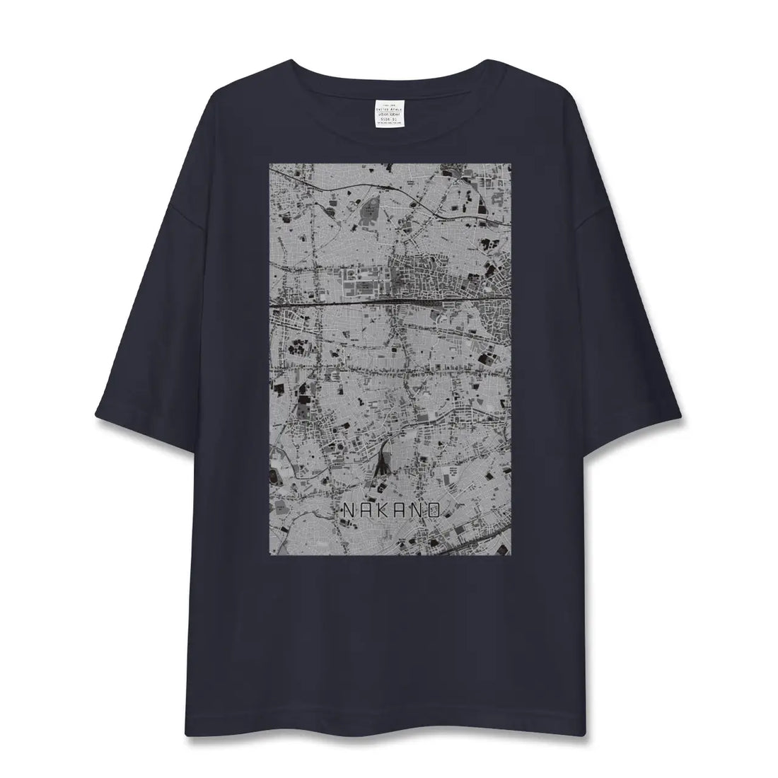 【中野(東京都)】地図柄ビッグシルエットTシャツ