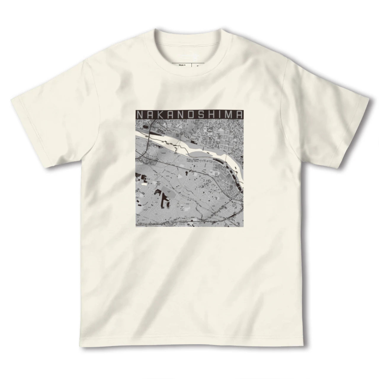 【中野島（神奈川県）】地図柄ヘビーウェイトTシャツ