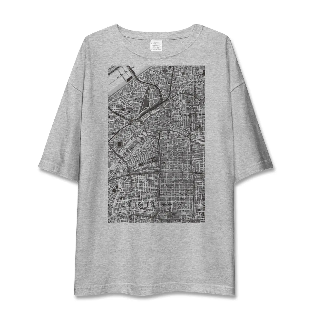 【中之島（大阪府）】地図柄ビッグシルエットTシャツ