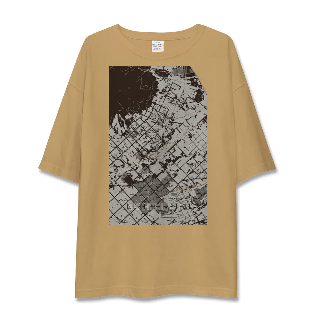 【中標津(北海道)】地図柄ビッグシルエットTシャツ