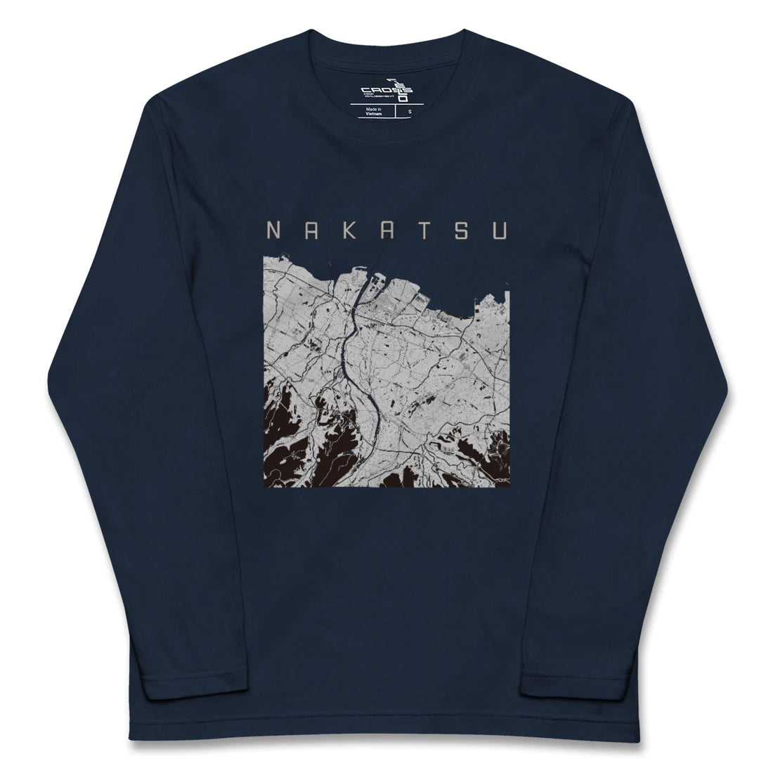 【中津(大分県)】地図柄ロングスリーブTシャツ