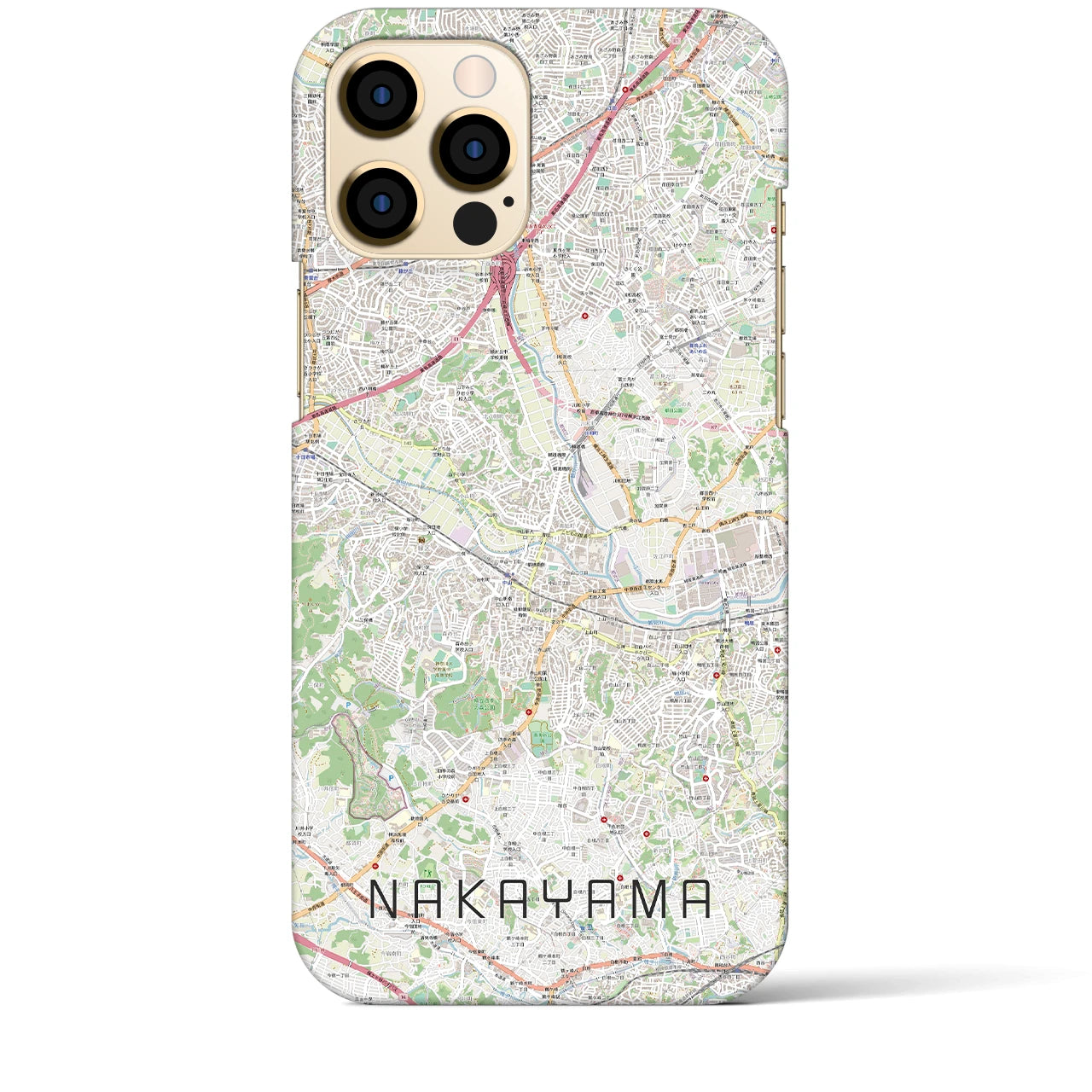 【中山】地図柄iPhoneケース（バックカバータイプ・ナチュラル）iPhone 12 Pro Max 用