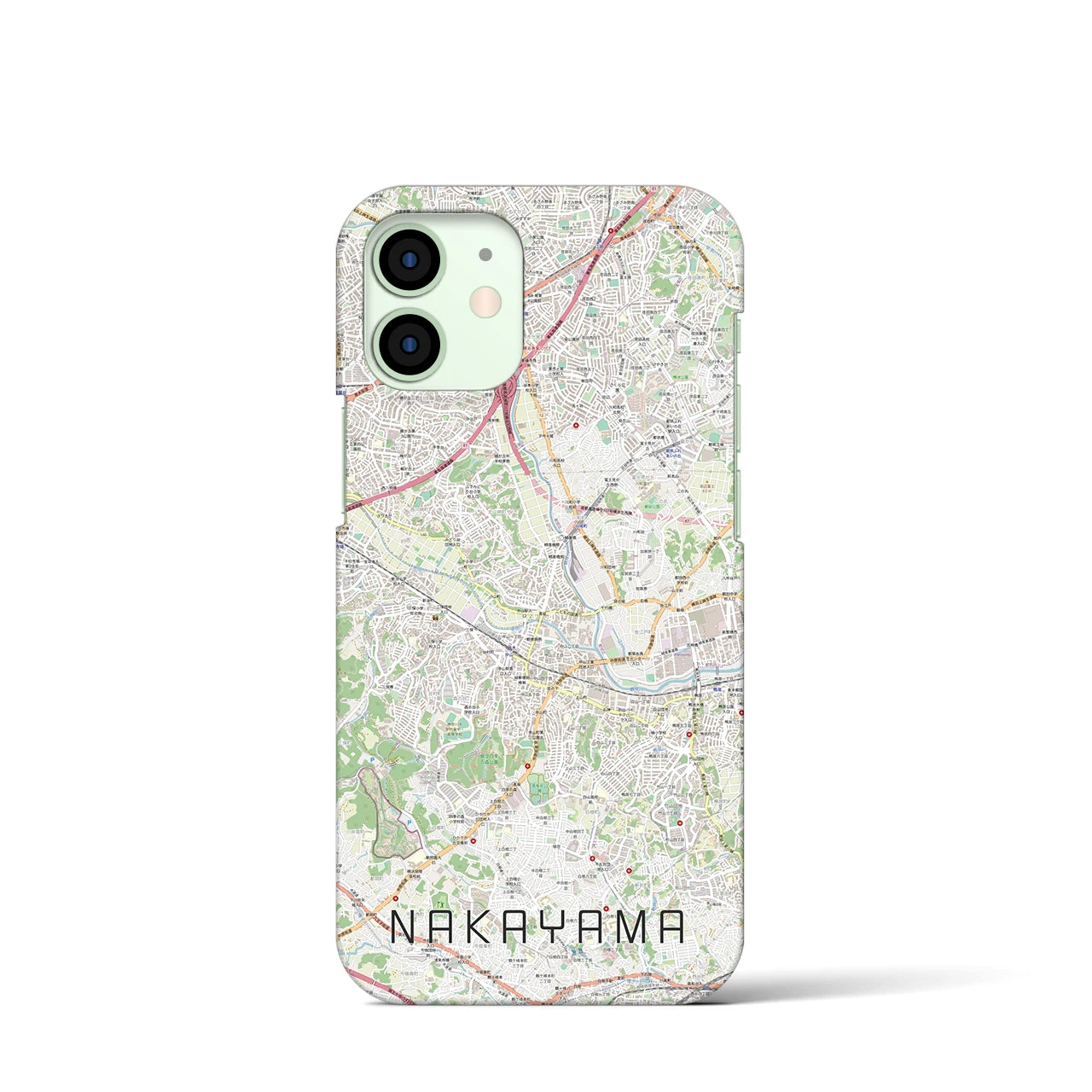 【中山】地図柄iPhoneケース（バックカバータイプ・ナチュラル）iPhone 12 mini 用