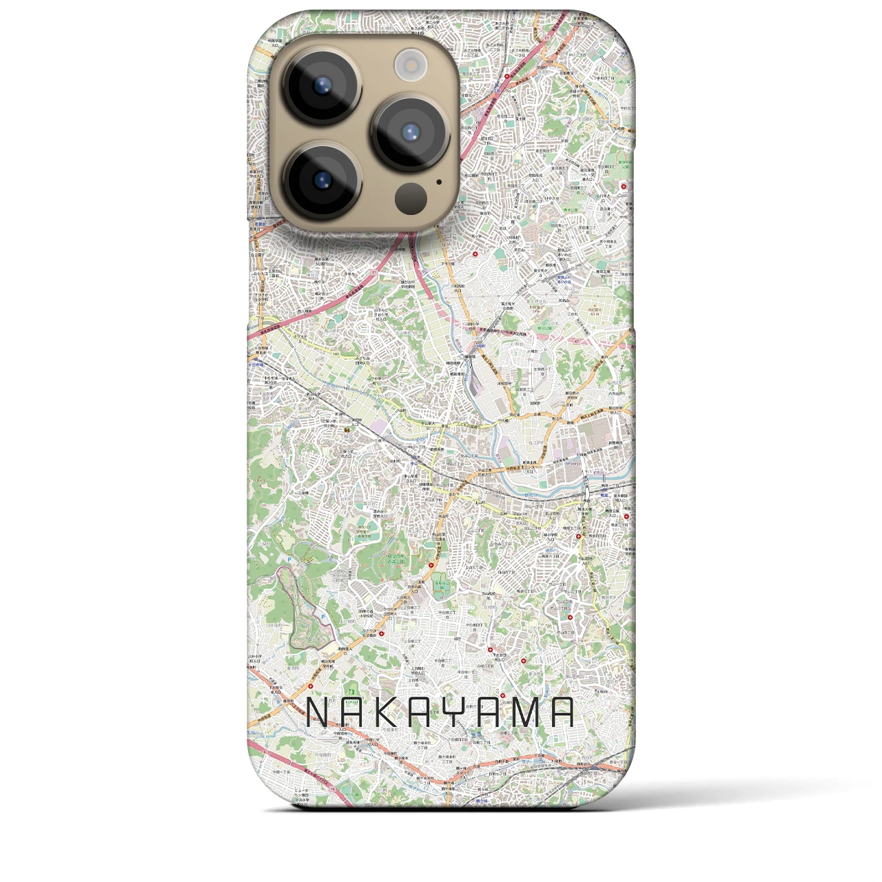 【中山】地図柄iPhoneケース（バックカバータイプ・ナチュラル）iPhone 14 Pro Max 用