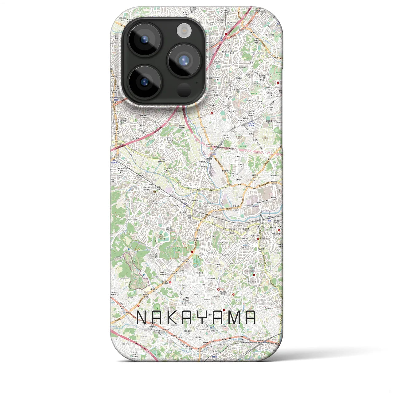 【中山】地図柄iPhoneケース（バックカバータイプ・ナチュラル）iPhone 15 Pro Max 用
