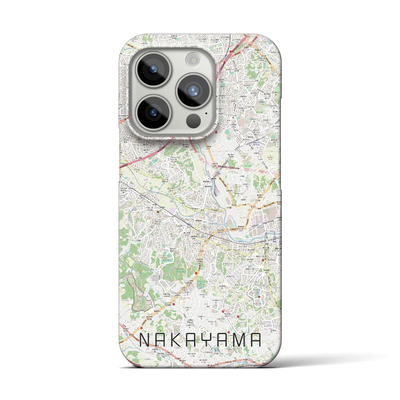 【中山】地図柄iPhoneケース（バックカバータイプ・ナチュラル）iPhone 15 Pro 用
