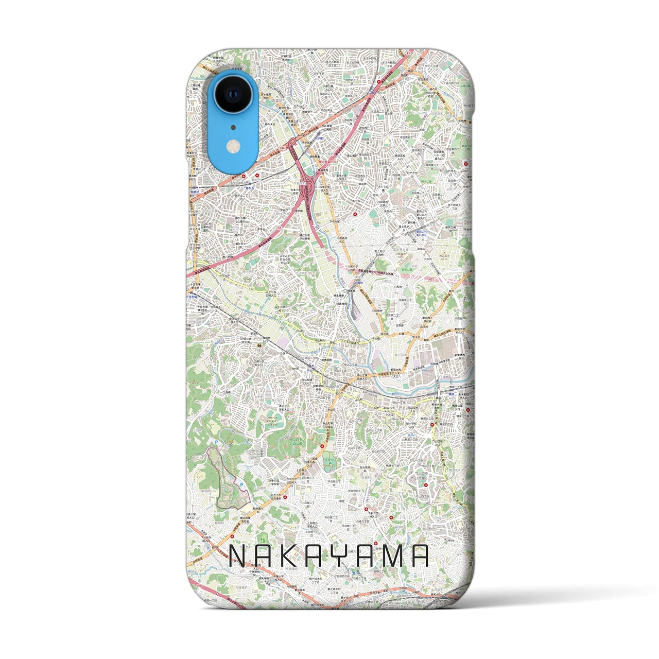 【中山】地図柄iPhoneケース（バックカバータイプ・ナチュラル）iPhone XR 用