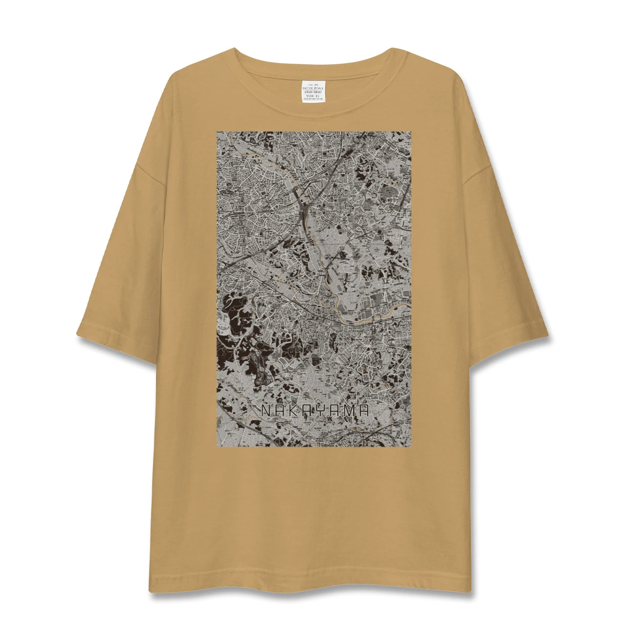 【中山（神奈川県）】地図柄ビッグシルエットTシャツ