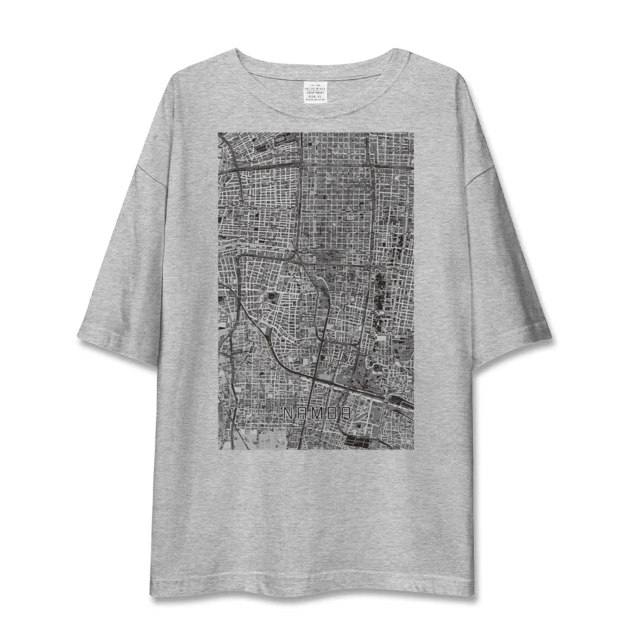 【難波（大阪府）】地図柄ビッグシルエットTシャツ