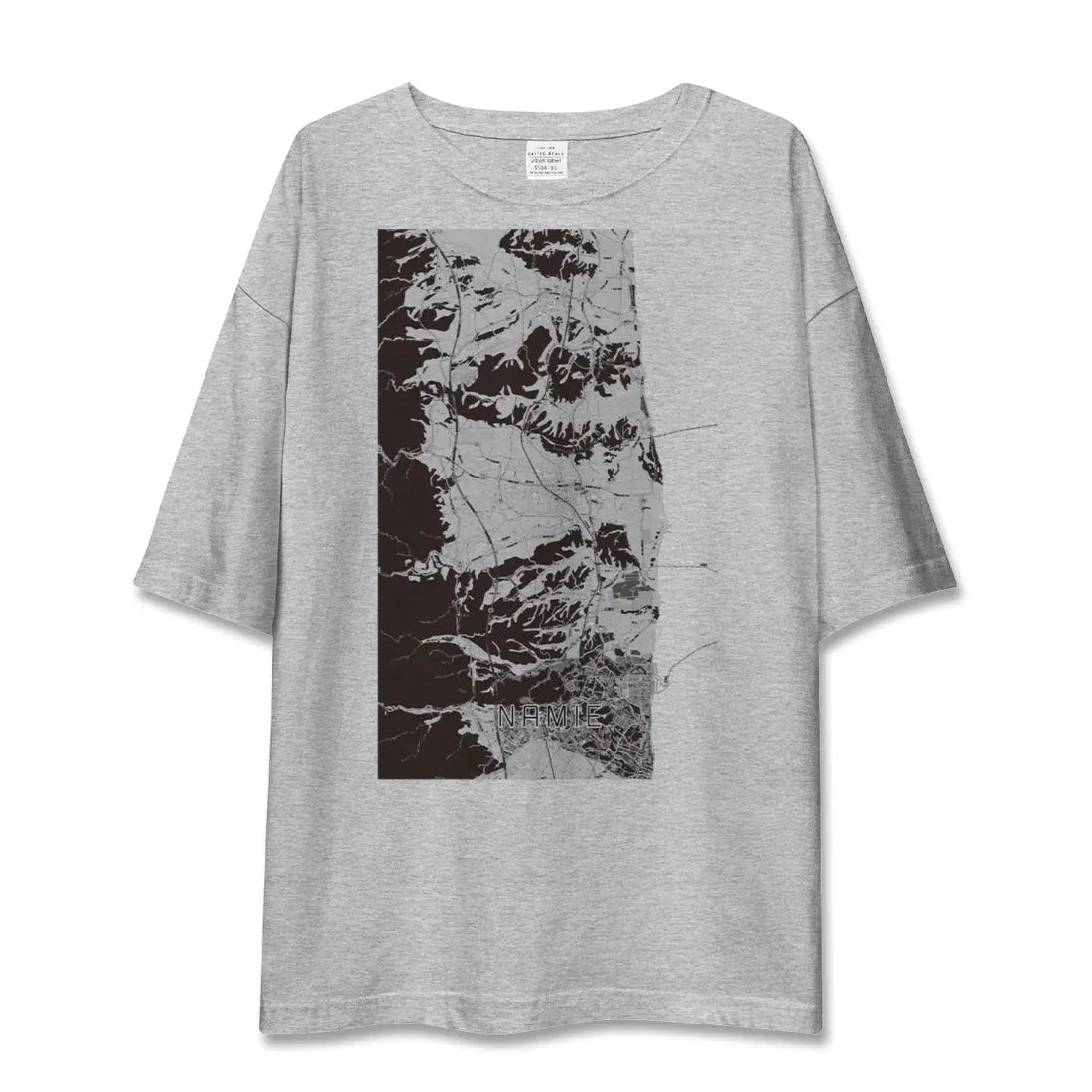 【浪江（福島県）】地図柄ビッグシルエットTシャツ