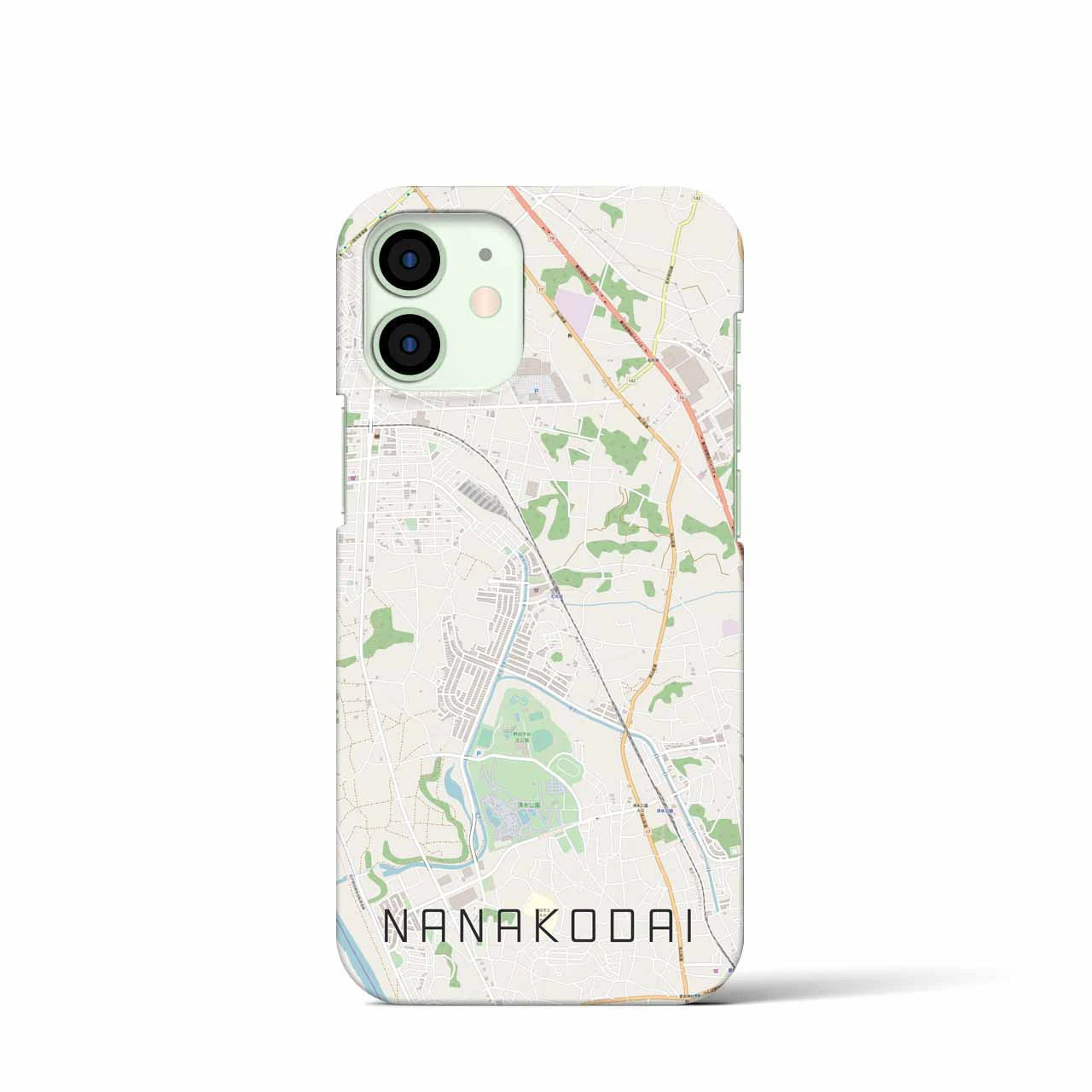 【七光台】地図柄iPhoneケース（バックカバータイプ・ナチュラル）iPhone 12 mini 用