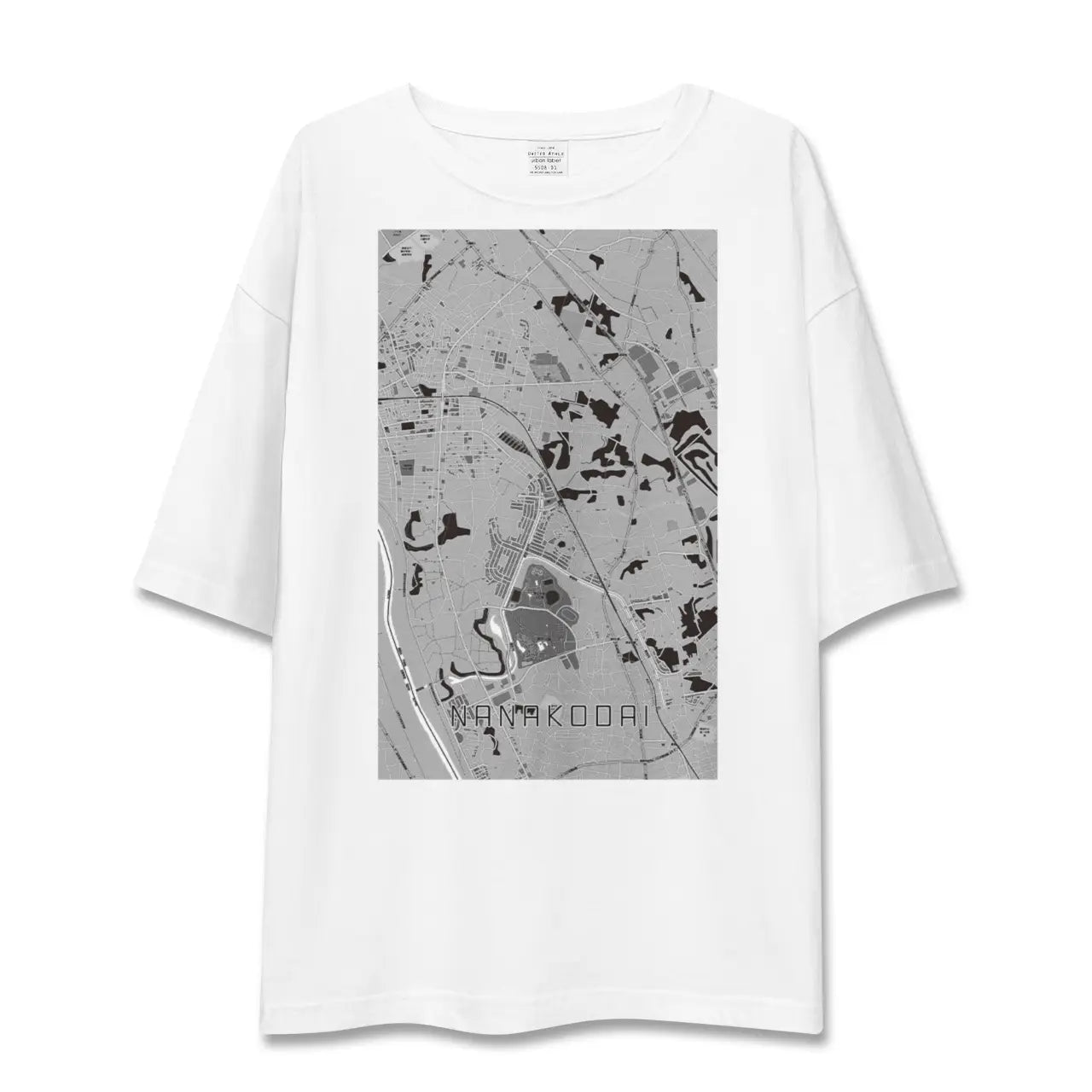 【七光台（千葉県）】地図柄ビッグシルエットTシャツ