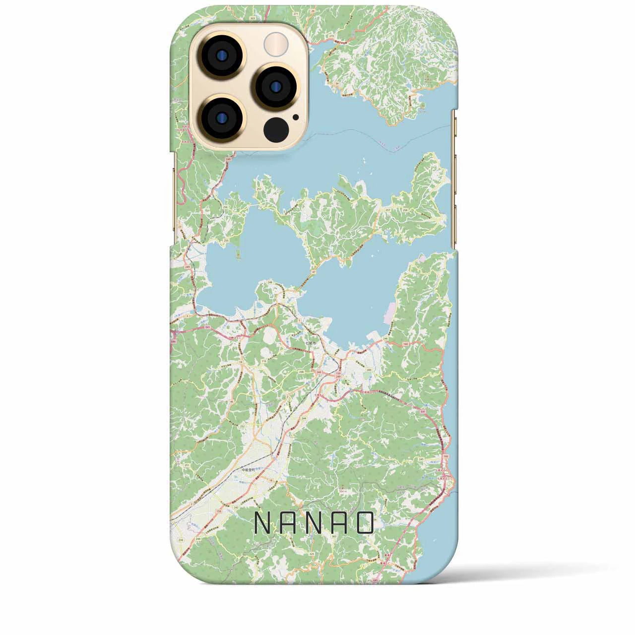 【七尾】地図柄iPhoneケース（バックカバータイプ・ナチュラル）iPhone 12 Pro Max 用