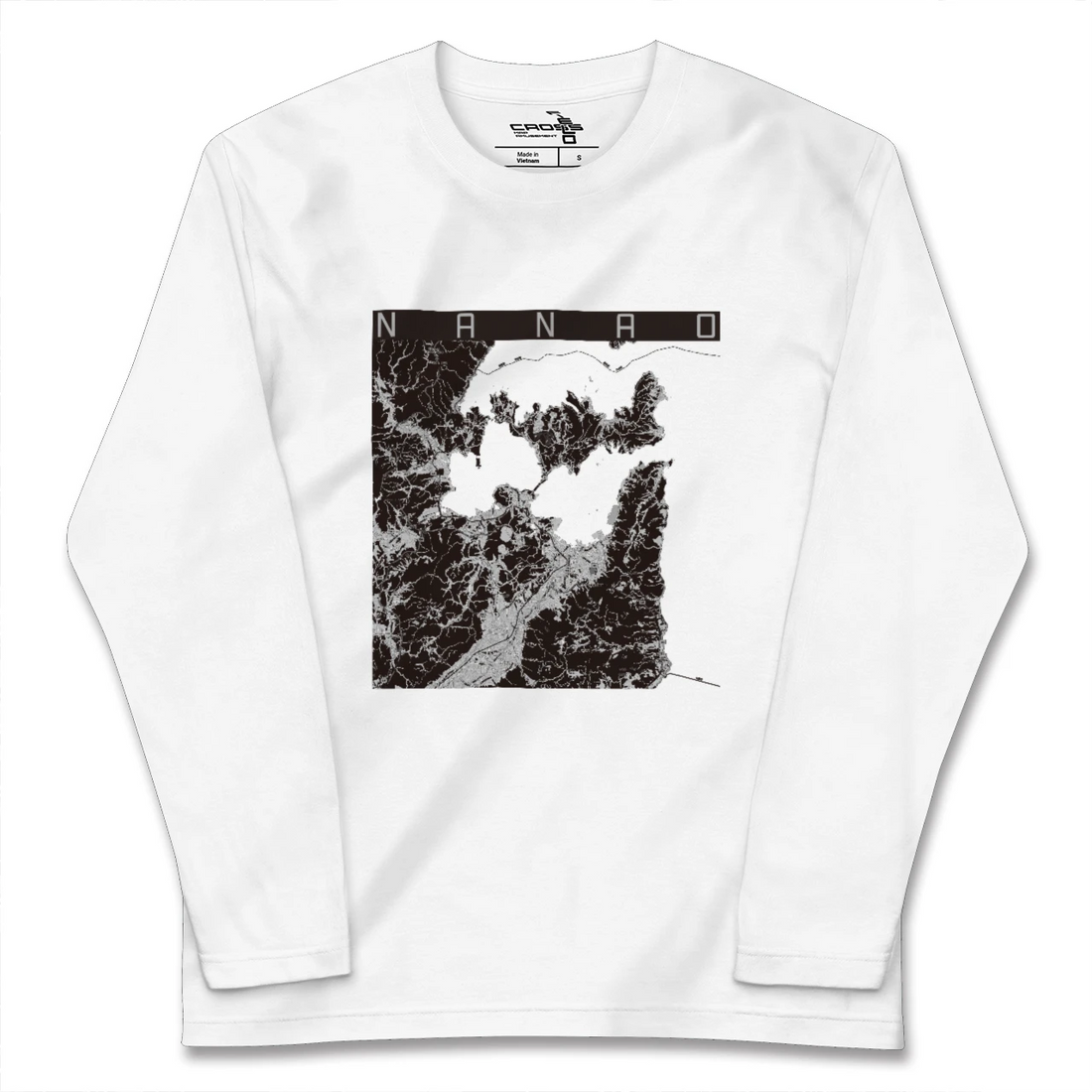 【七尾(石川県)】地図柄ロングスリーブTシャツ