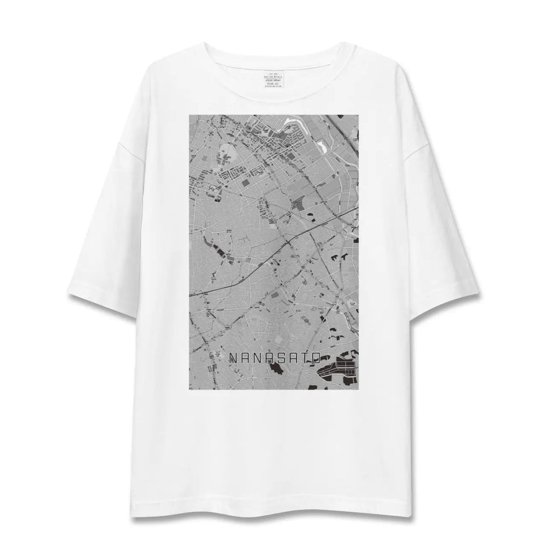 【七里（埼玉県）】地図柄ビッグシルエットTシャツ