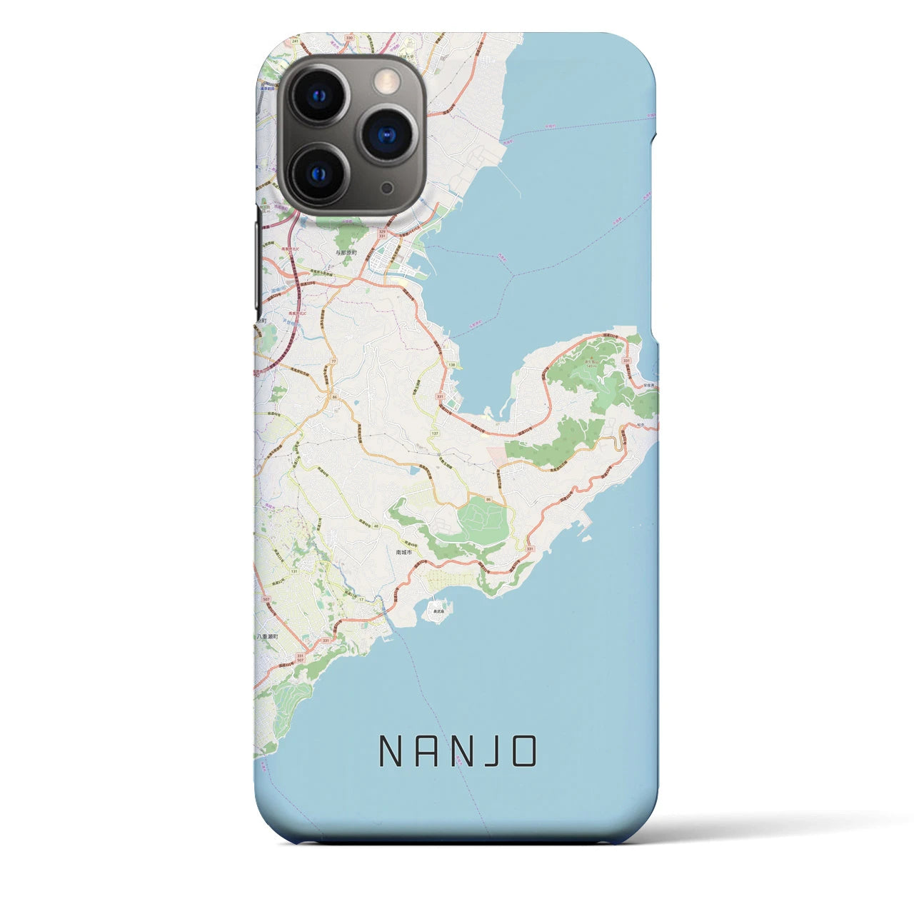 【南城】地図柄iPhoneケース（バックカバータイプ・ナチュラル）iPhone 11 Pro Max 用