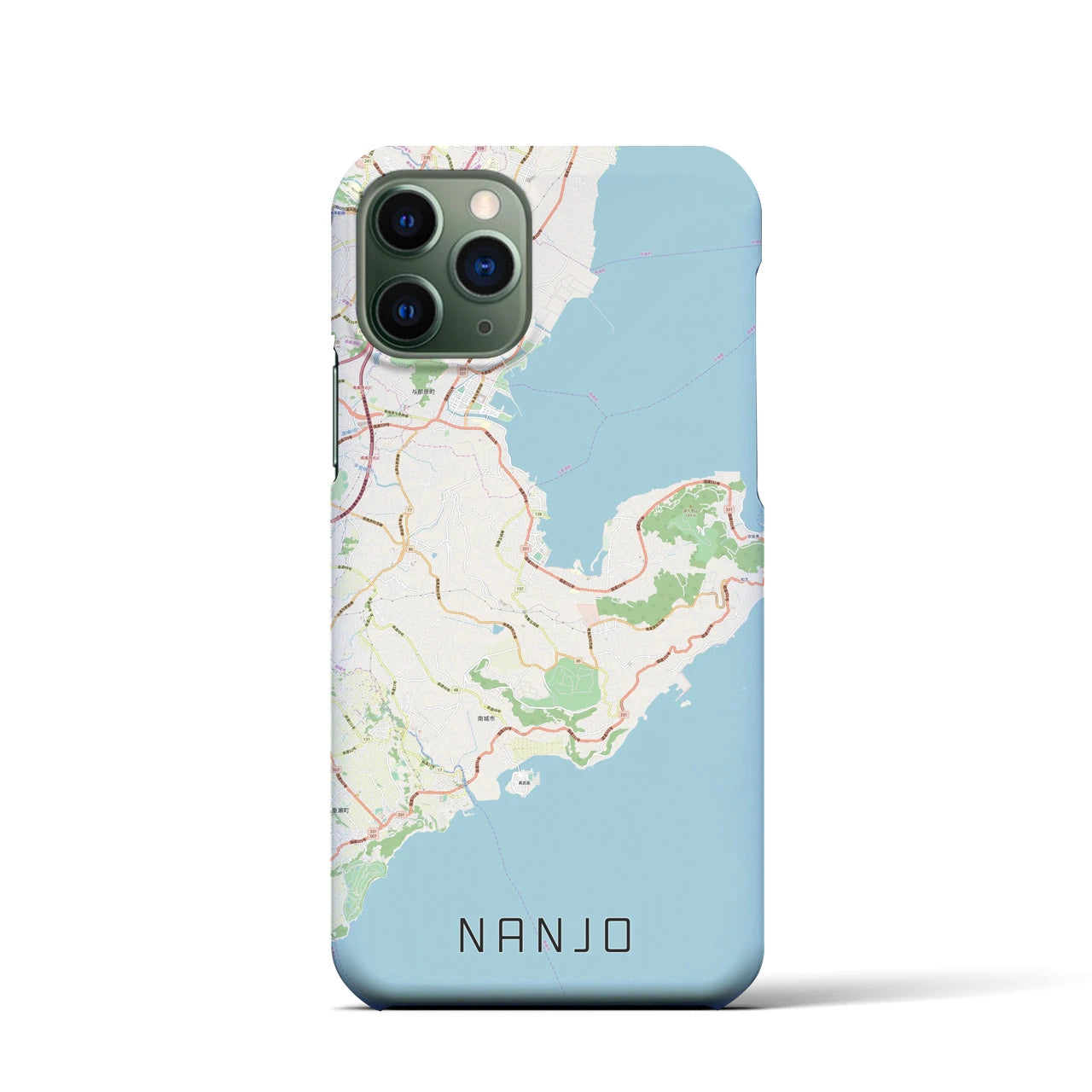 【南城】地図柄iPhoneケース（バックカバータイプ・ナチュラル）iPhone 11 Pro 用