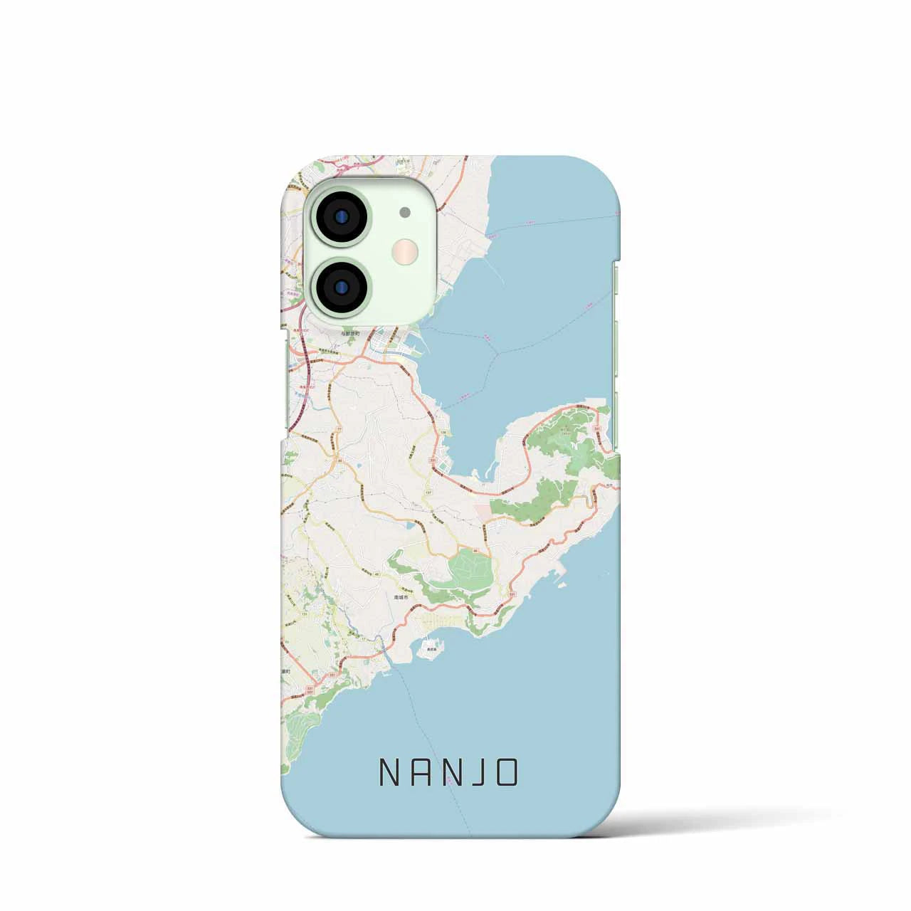 【南城】地図柄iPhoneケース（バックカバータイプ・ナチュラル）iPhone 12 mini 用
