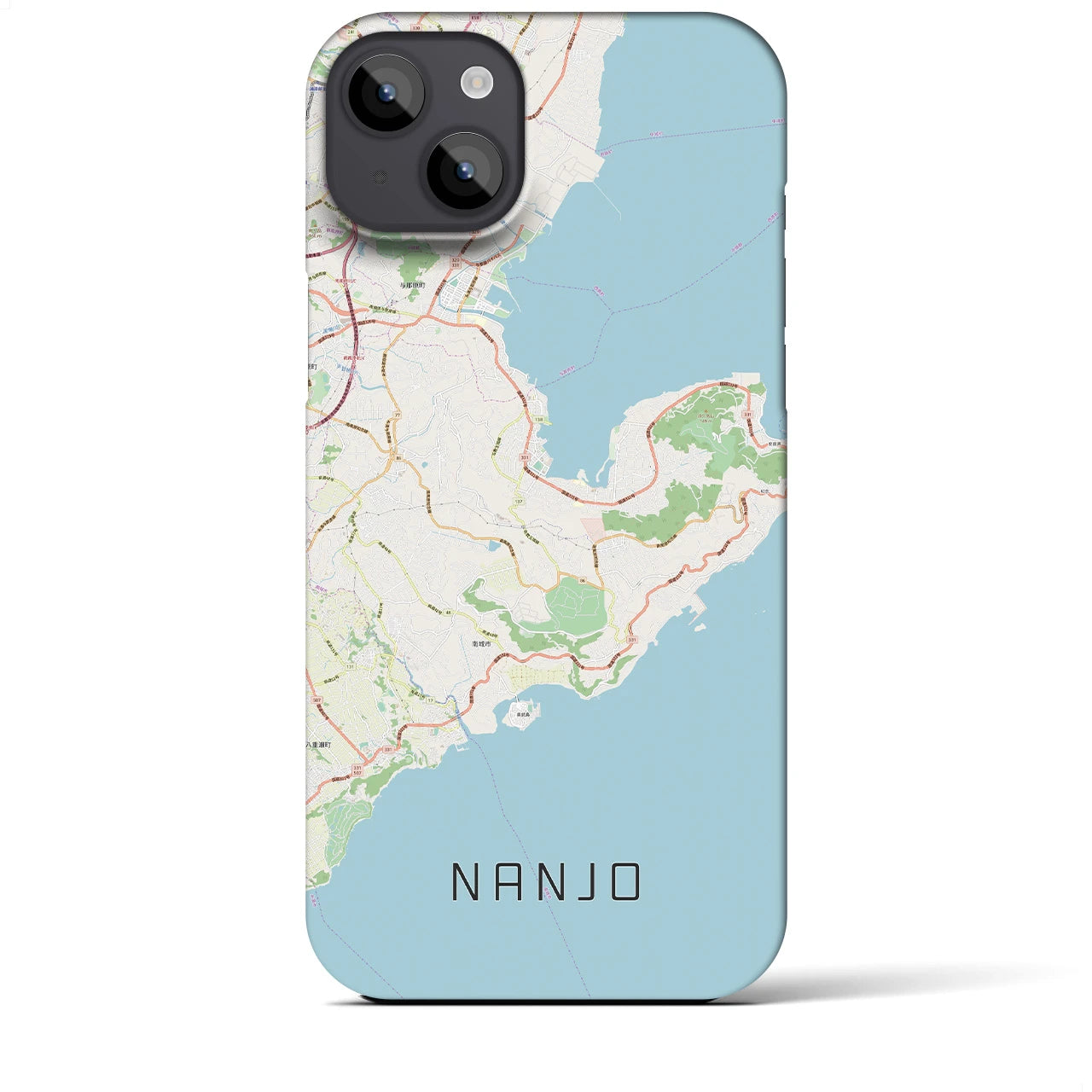 【南城】地図柄iPhoneケース（バックカバータイプ・ナチュラル）iPhone 14 Plus 用