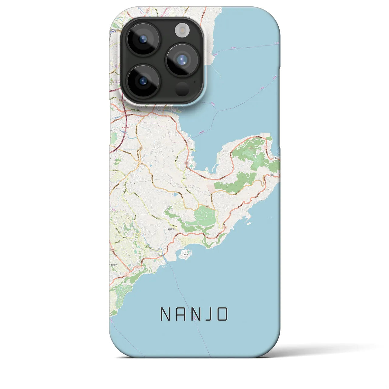 【南城】地図柄iPhoneケース（バックカバータイプ・ナチュラル）iPhone 15 Pro Max 用