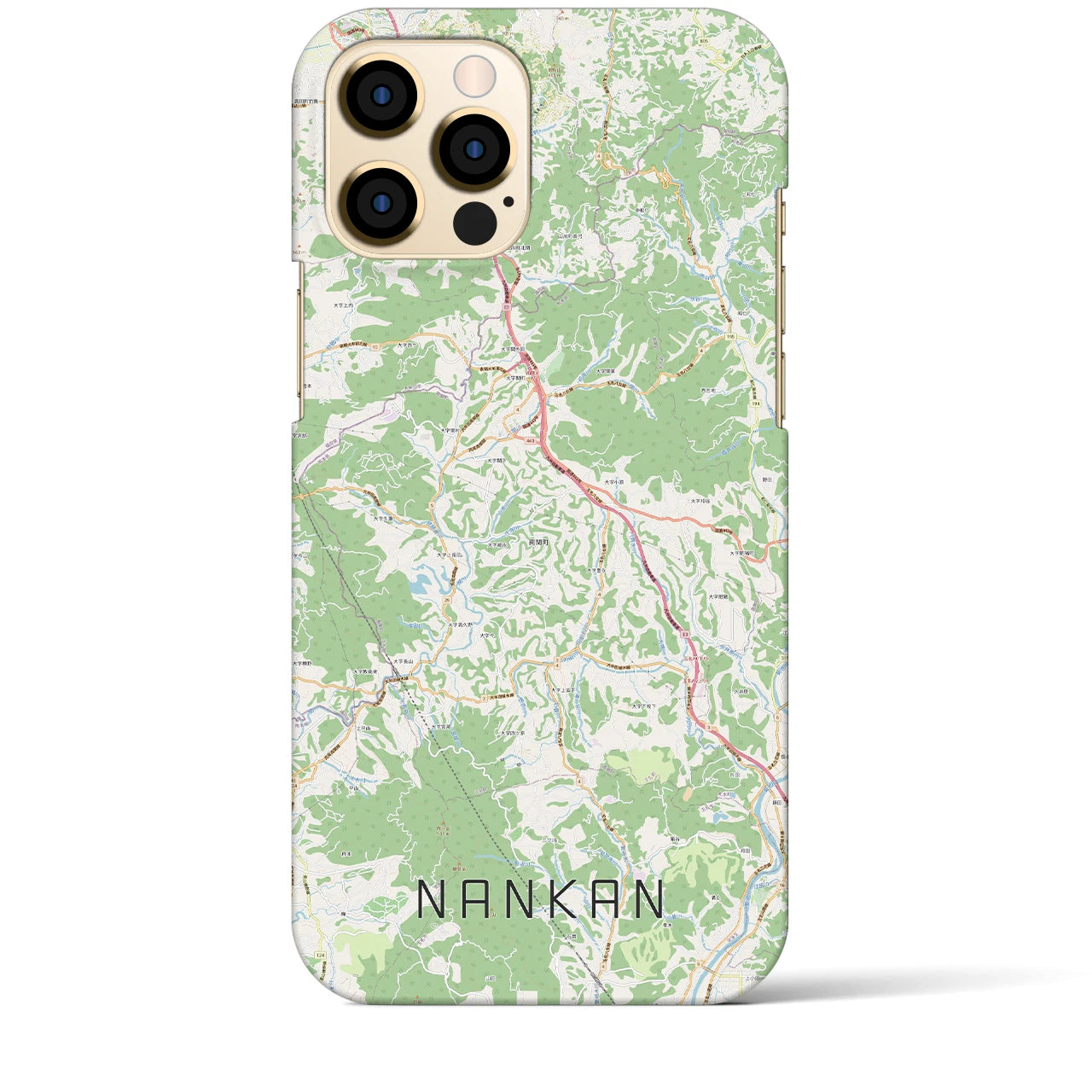 【南関】地図柄iPhoneケース（バックカバータイプ・ナチュラル）iPhone 12 Pro Max 用