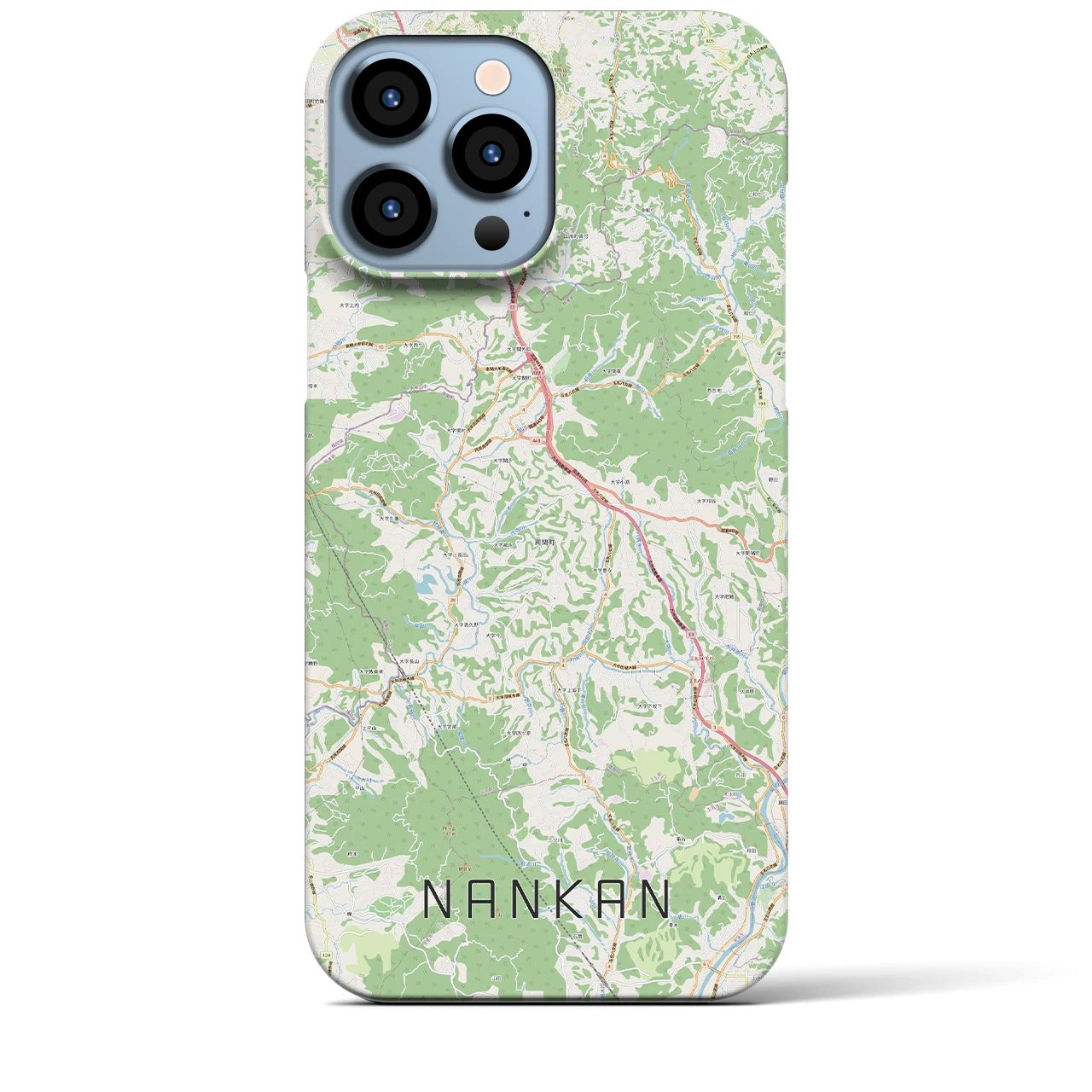 【南関】地図柄iPhoneケース（バックカバータイプ・ナチュラル）iPhone 13 Pro Max 用