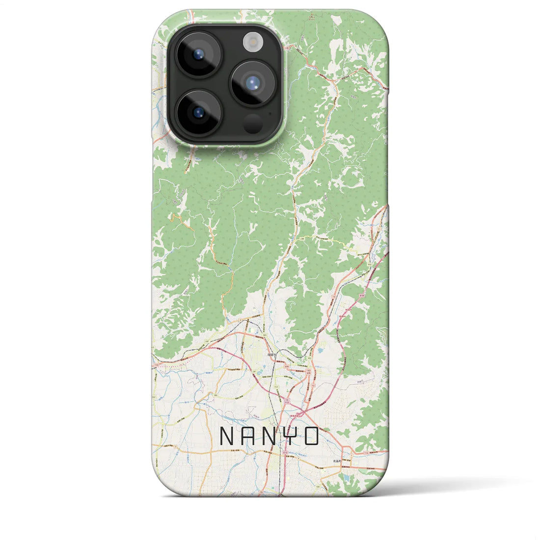 【南陽】地図柄iPhoneケース（バックカバータイプ・ナチュラル）iPhone 15 Pro Max 用