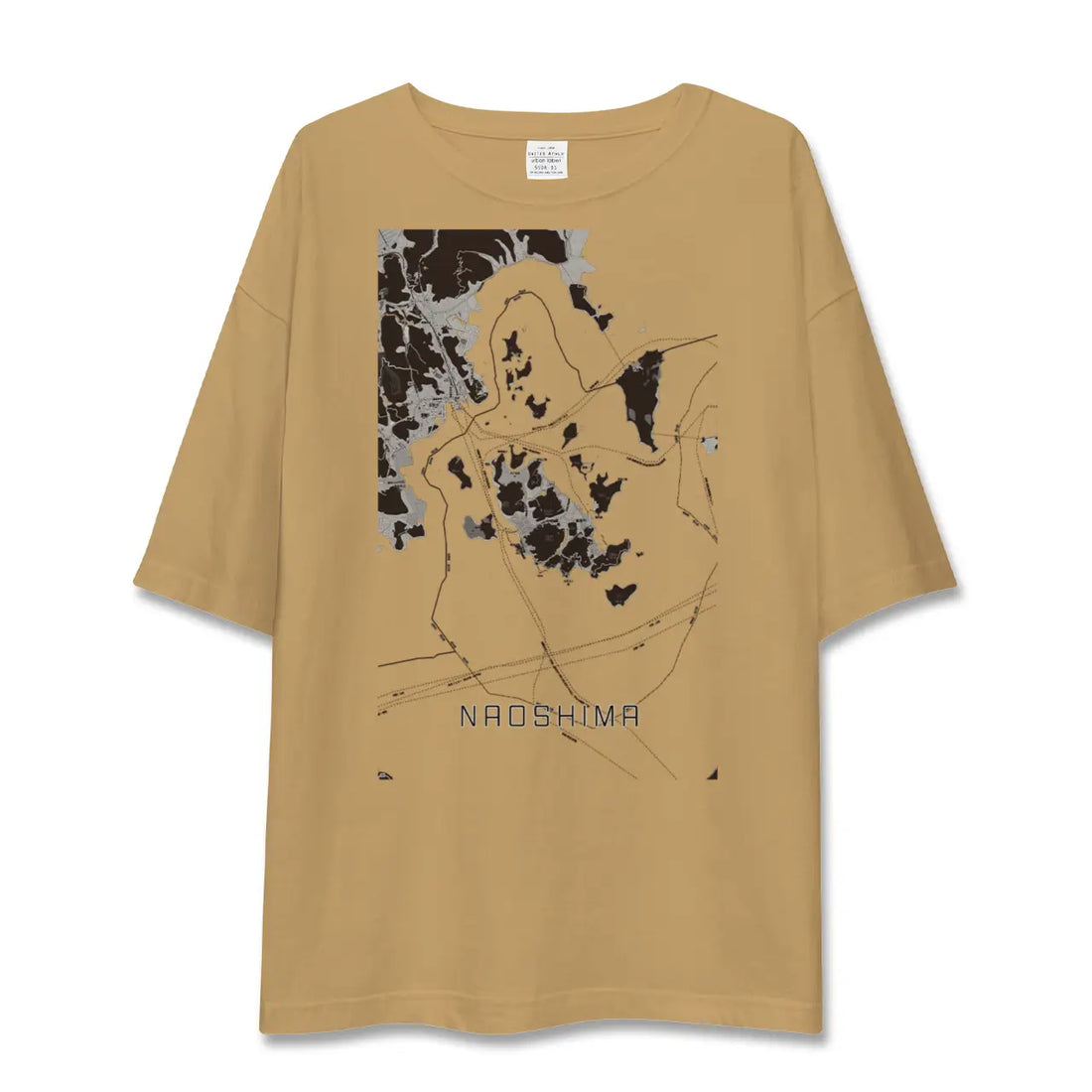【直島（香川県）】地図柄ビッグシルエットTシャツ