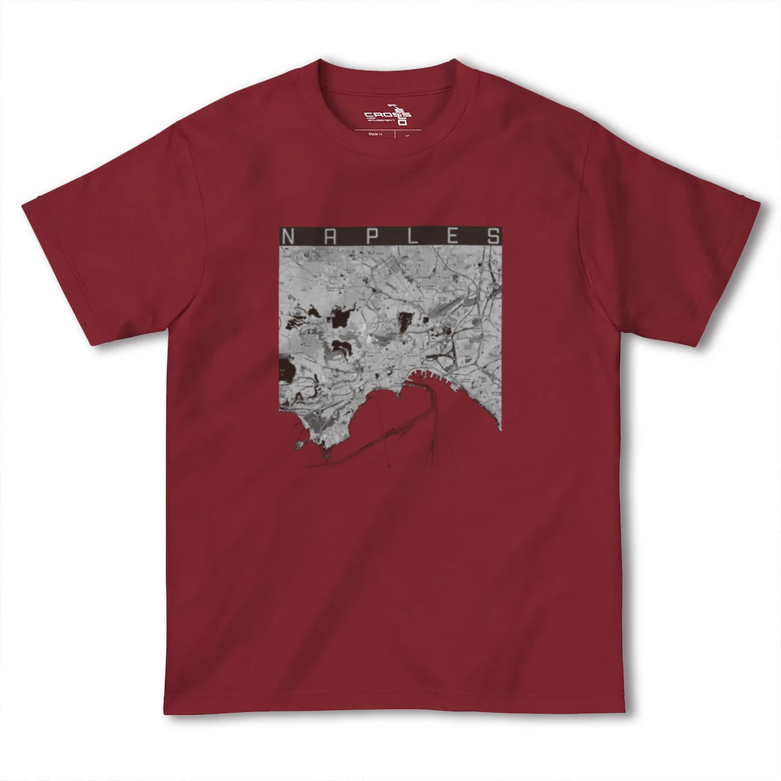 【ナポリ(イタリア)】地図柄ヘビーウェイトTシャツ