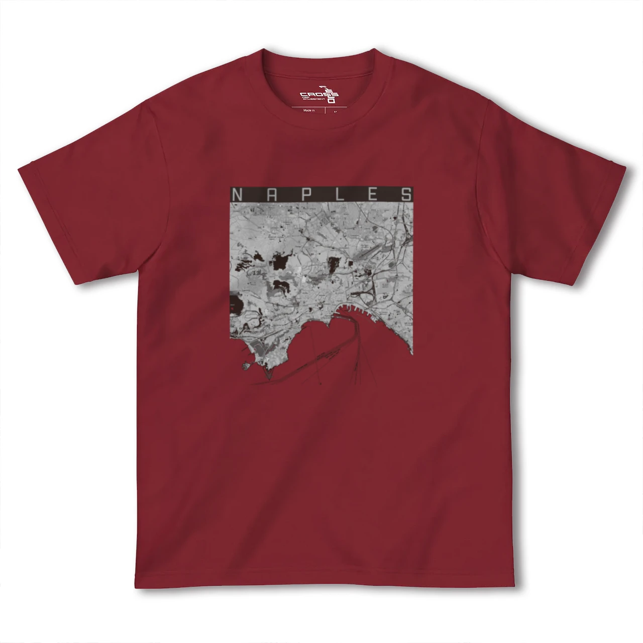 【ナポリ（イタリア）】地図柄ヘビーウェイトTシャツ