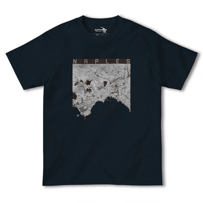 【ナポリ（イタリア）】地図柄ヘビーウェイトTシャツ