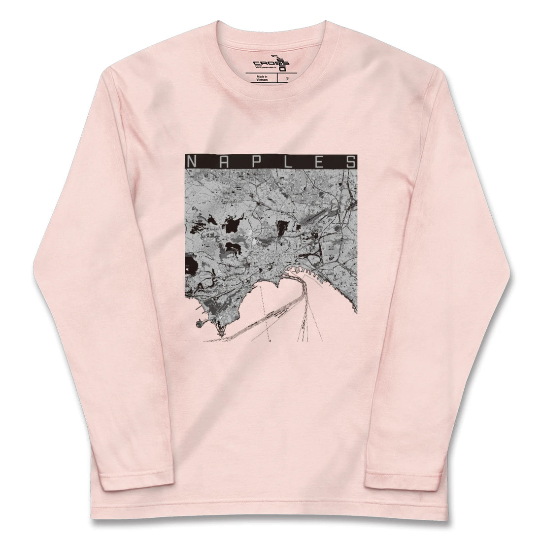 【ナポリ(イタリア)】地図柄ロングスリーブTシャツ