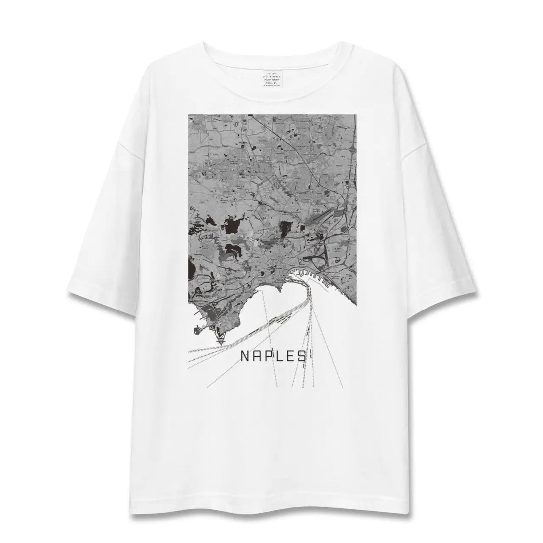 【ナポリ(イタリア)】地図柄ビッグシルエットTシャツ