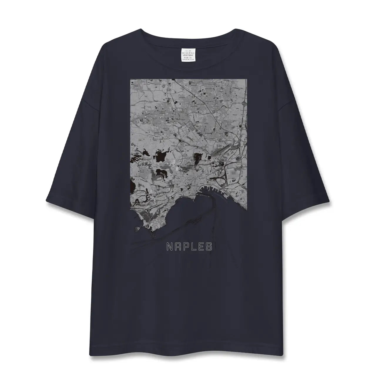 【ナポリ（イタリア）】地図柄ビッグシルエットTシャツ