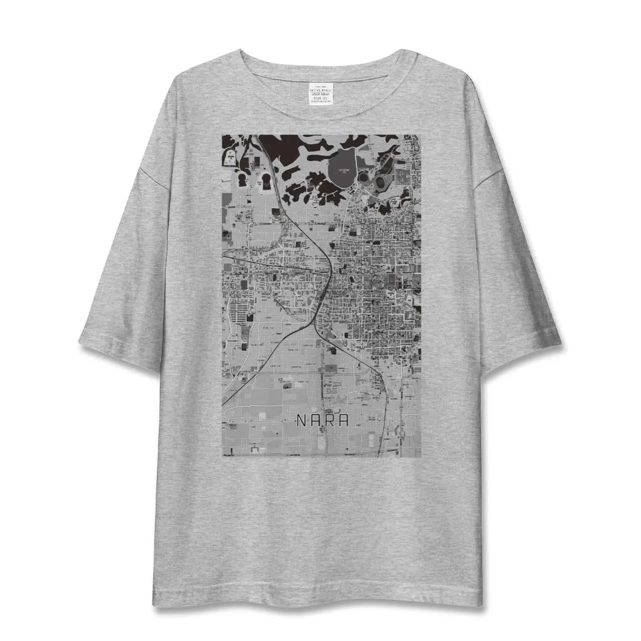 【奈良2（奈良県）】地図柄ビッグシルエットTシャツ