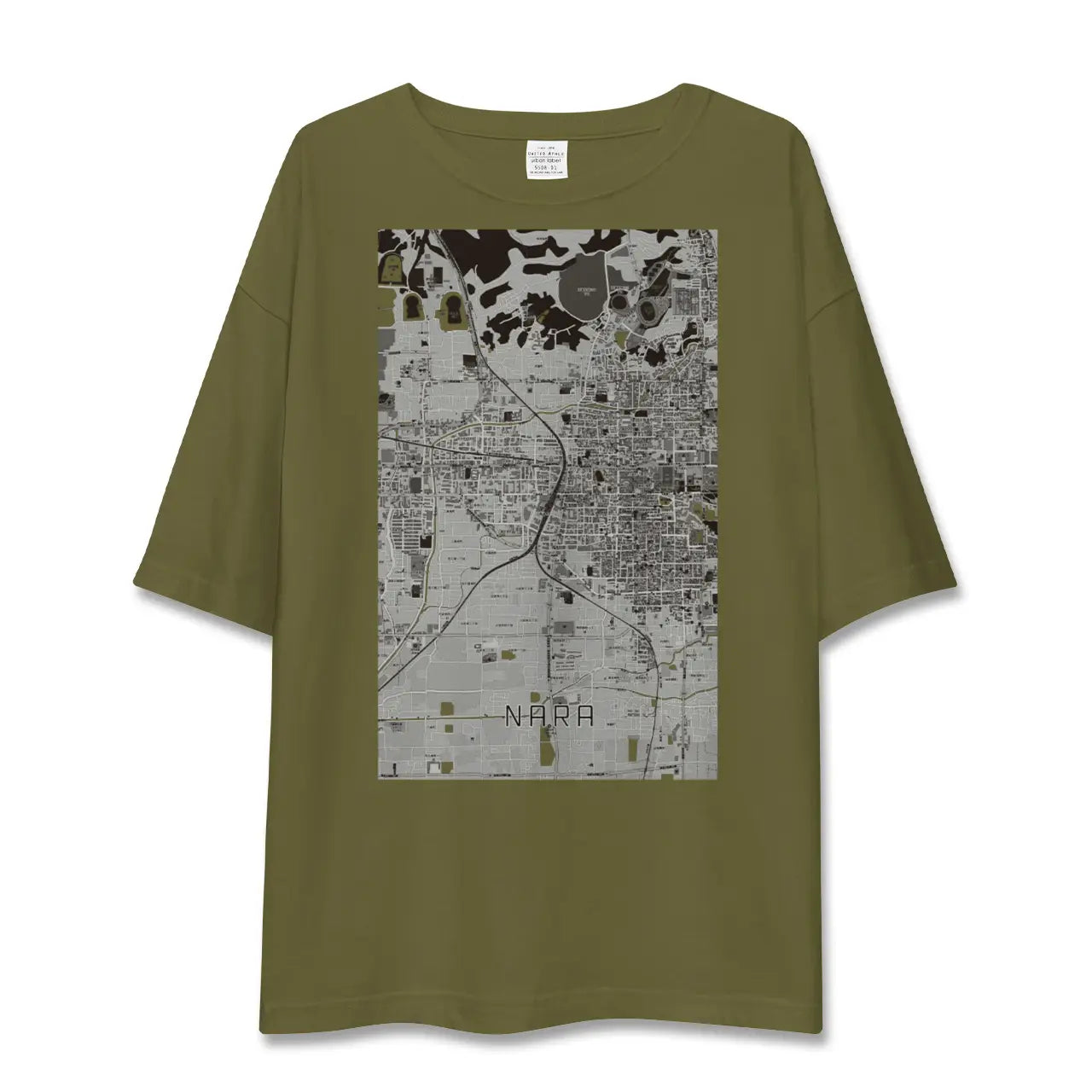 【奈良2（奈良県）】地図柄ビッグシルエットTシャツ