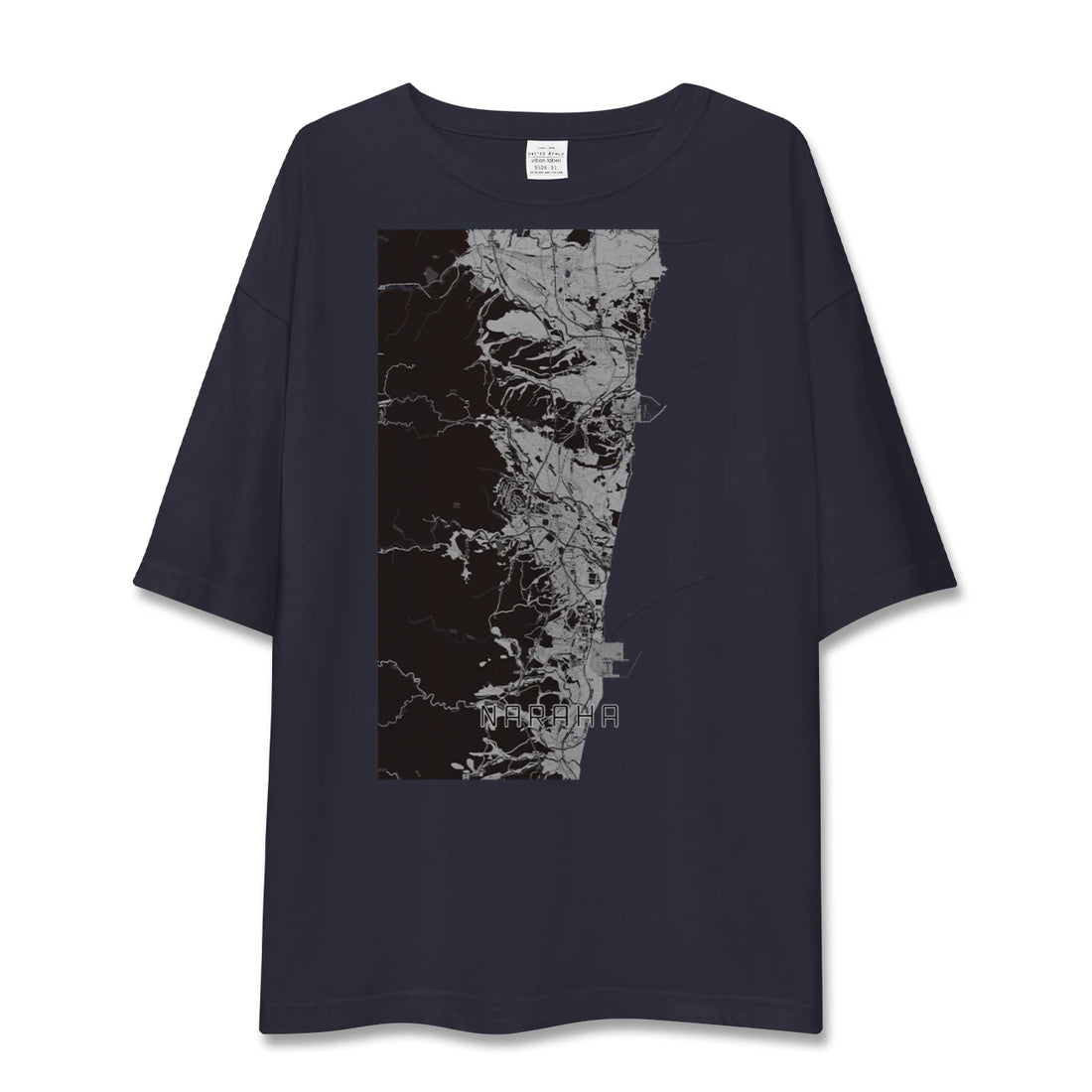 【楢葉（福島県）】地図柄ビッグシルエットTシャツ