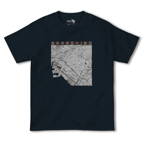 【習志野2（千葉県）】地図柄ヘビーウェイトTシャツ