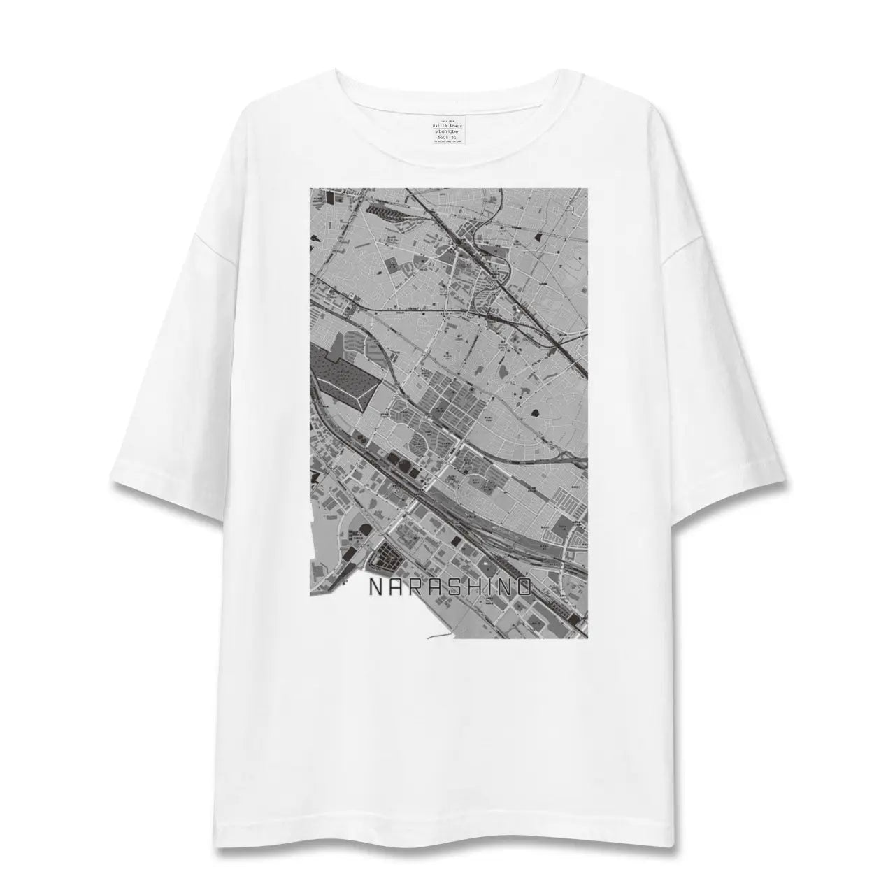【習志野（千葉県）】地図柄ビッグシルエットTシャツ