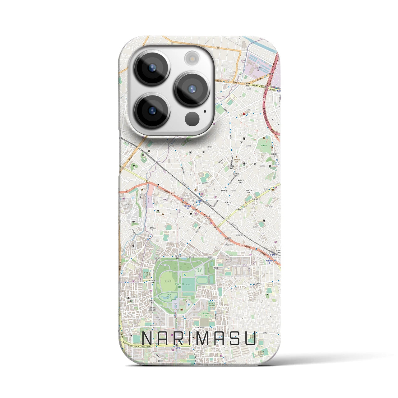 【成増】地図柄iPhoneケース（バックカバータイプ・ナチュラル）iPhone 14 Pro 用